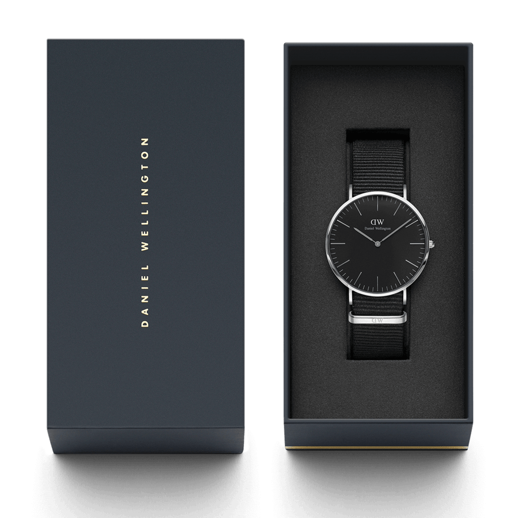 DW Classic Cornwall Black Silver Watch