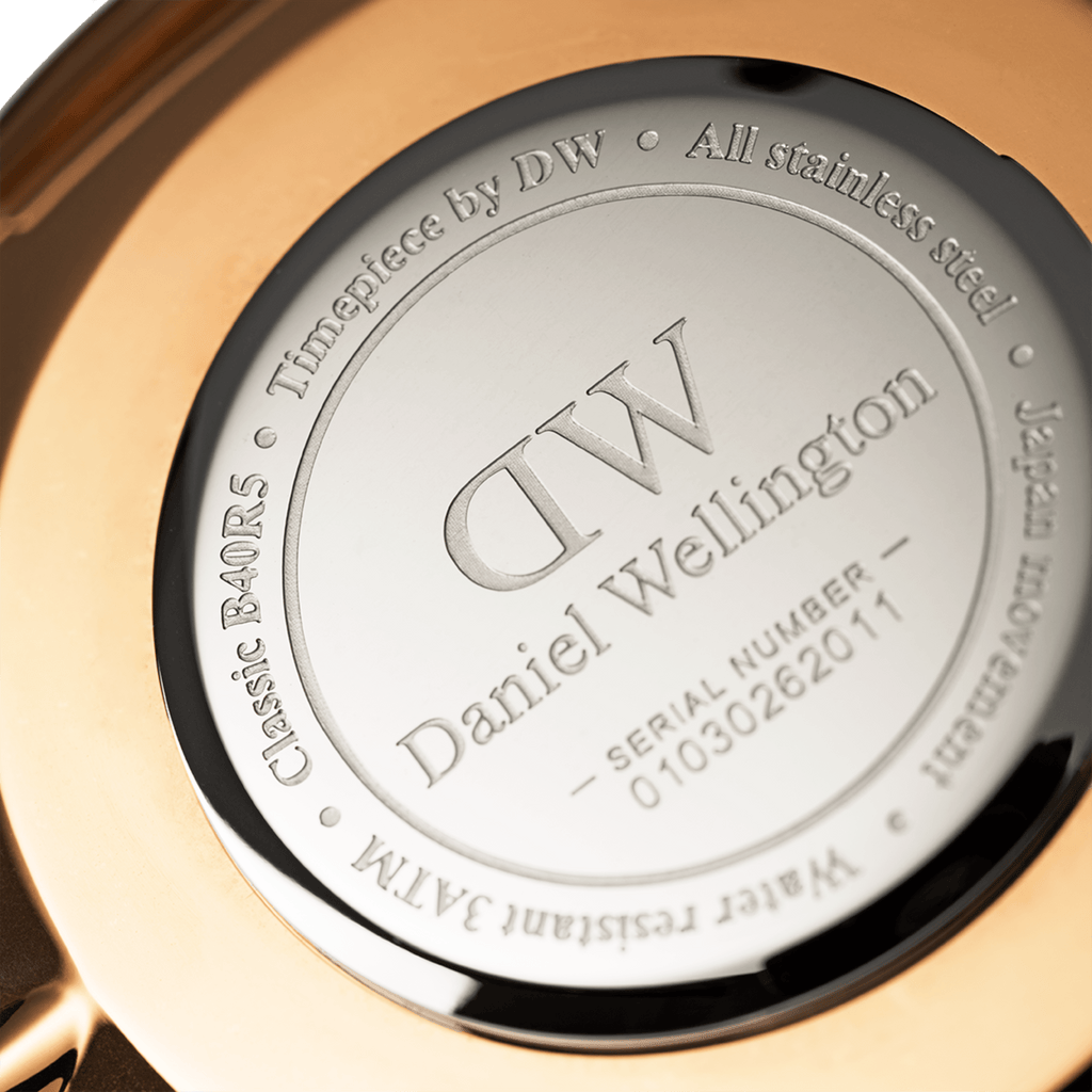 DW Classic Bristol Black Rose Gold Watch