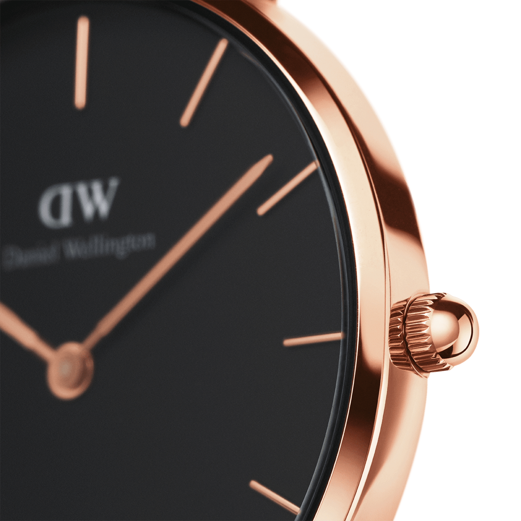 DW Petite Cornwall Black Rose Gold