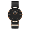 DW Classic Cornwall Black Rose Gold Watch