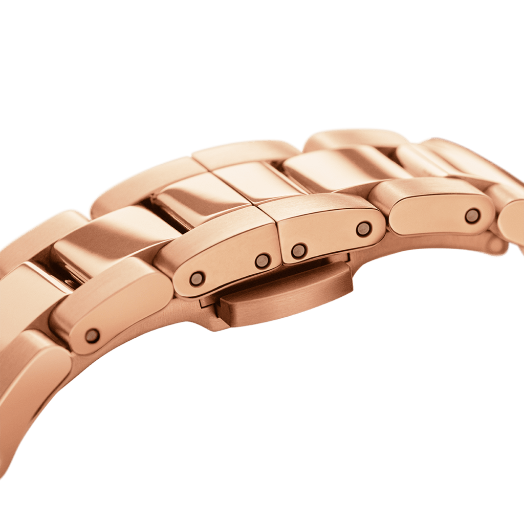 DW Iconic Link Black Rose Gold Watch